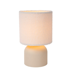 Lucide WOOLLY - Table lamp - D16 cm - 1xE14 - Cream 1