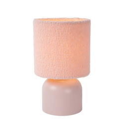 Lucide WOOLLY - Table lamp - D16 cm - 1xE14 - Pink 1