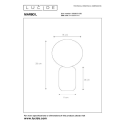 Lucide MARBOL stolní lampa Ø 15 cm 1xE27 černá