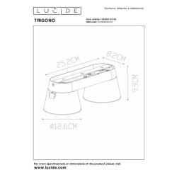 Lucide TRIGONO bodové stropní svítidlo 2xES111 černá