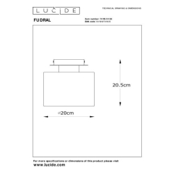 Lucide FUDRAL zapuštěné stropní svítidlo Ø 20 cm 1xE27 černá