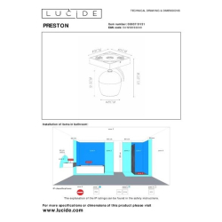 Lucide PRESTON koupelnové bodové stropní svítidlo 1xGU10 IP44 bílá
