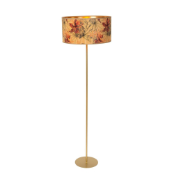 Lucide TANSELLE - Stojací retro lampa - Ø40 cm - 1xE27 - Květovaný vzor