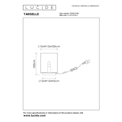 Lucide TANSELLE - Stolní retro lampička - Ø15 cm - 1xE14 - Květovaný vzor
