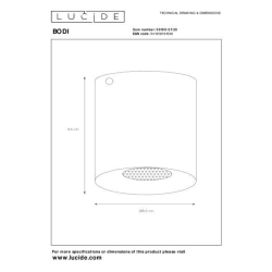 Lucide BODI - stropní svítidlo - Ø 8 cm - GU10 - Černá 09100/01/30