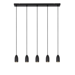 Lucide EVORA - Pendant light - ? 10 cm - 5xGU10 - Black