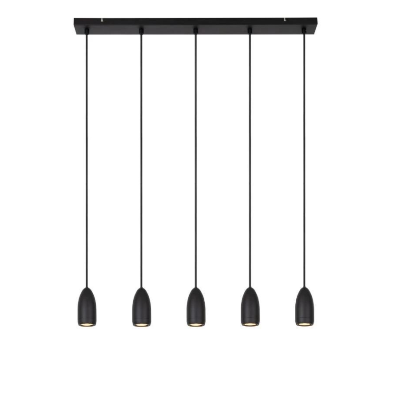 Lucide EVORA - Pendant light - ? 10 cm - 5xGU10 - Black