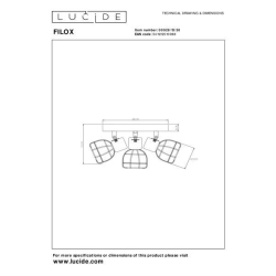 Lucide FILOX - bodové svítidlo -  Ø25 cm - 1xE27 - černá