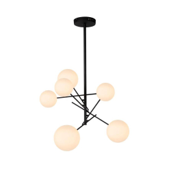 Lucide ALARA - Pendant light - D72 cm - LED - G4 - 6x1,5W 2700K - Black