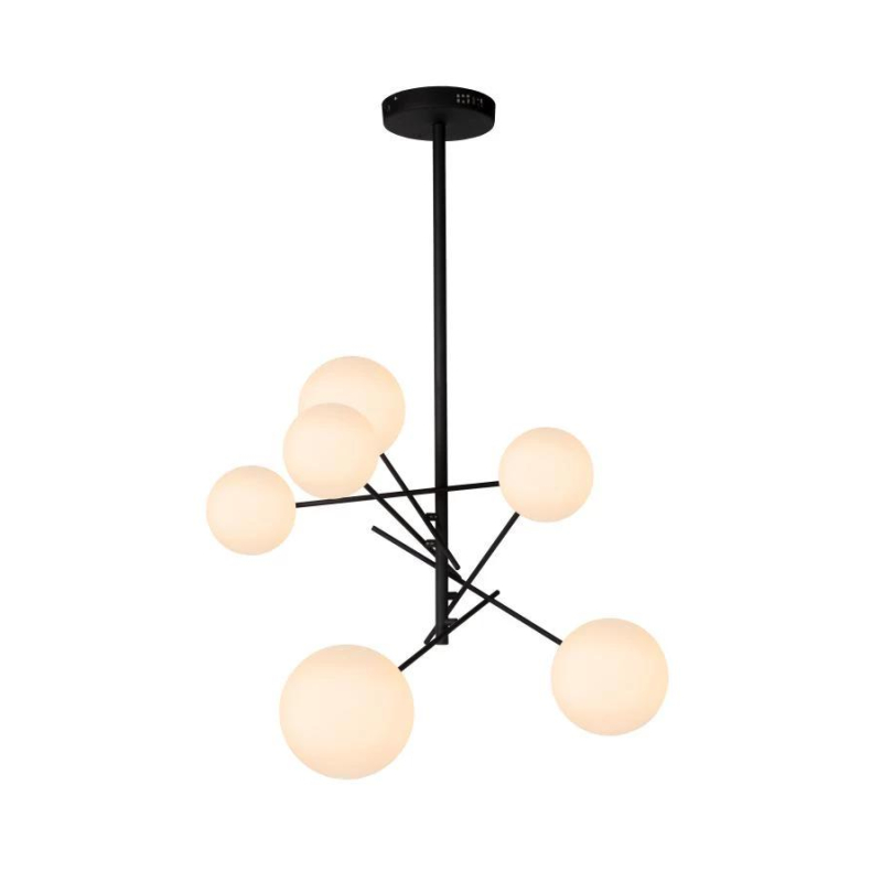 Lucide ALARA - Pendant light - D72 cm - LED - G4 - 6x1,5W 2700K - Black