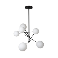 Lucide ALARA - Pendant light - D72 cm - LED - G4 - 6x1,5W 2700K - Black