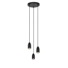 Lucide EVORA - Pendant light - D25 cm - 3xGU10 - Black