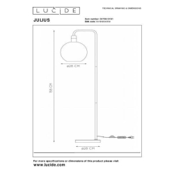 Lucide JULIUS stojací lampa 1xE27 opálová