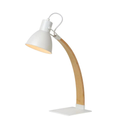 CURF - stolní lampa  E27/60W  bílá/dřevo