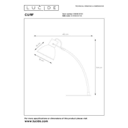 CURF - stolní lampa  E27/60W  bílá/dřevo