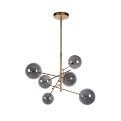 Lucide ALARA - Pendant light - D72 cm - LED - G4 - 6x1,5W 2700K - Gold