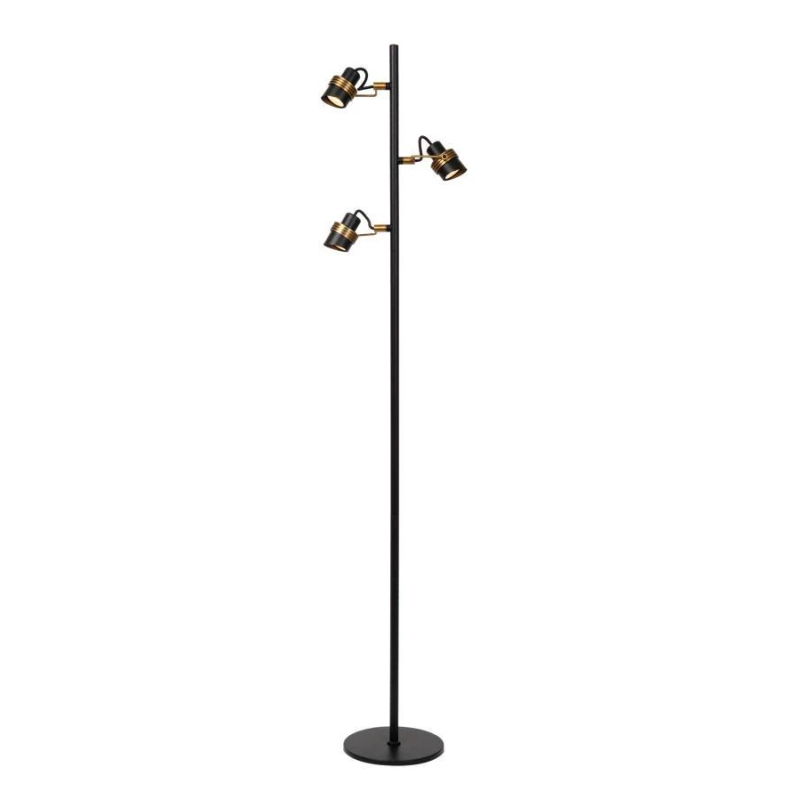 Stojací lampa TUNDRAN - 3xGU10 - černá