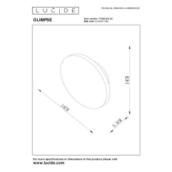 Lucide GLIMPSE nástěnné svítidlo Ø14cm zlaté