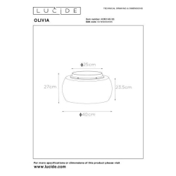 Lucide OLIVIA stropní svítidlo Ø40 cm 3xE27 chrom