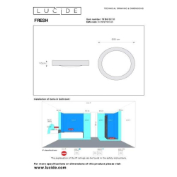 Lucide FRESH - stropní svítidlo do koupelny - Ø 35 cm - IP44 - Bílá 79158/02/31