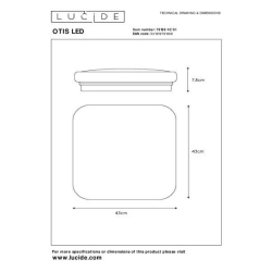 Lucide OTIS - stropní svítidlo - Ø 43 cm - LED - 1x42W 3000K - Opálová 79198/42/61