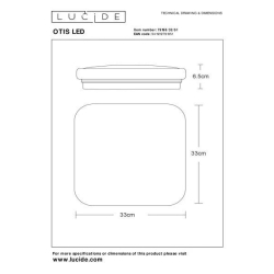 Lucide OTIS - stropní svítidlo - Ø 33 cm - LED - 1x32W 3000K - Opálová 79198/32/61