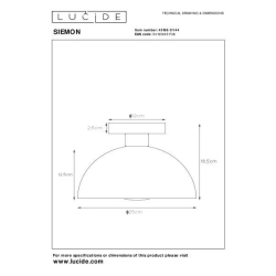 Lucide SIEMON stropní svítidlo E27/40W žluté