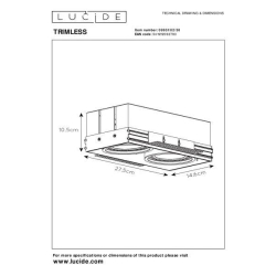 TRIMLESS Recessed bodové svítidlo 2xGU10 černá