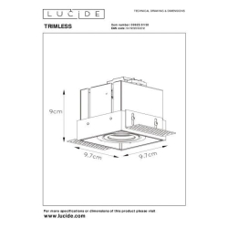 Lucide 09925/01/30 TRIMLESS svítidlo vestavné GU10/5W černá