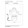 Lucide CACTUS - stolní lampa - Ø 20 cm - Zelená 13513/01/33