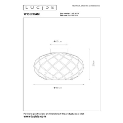 WOLFRAM stropní svítidlo - Ø 30 cm - 1xE27 - černá