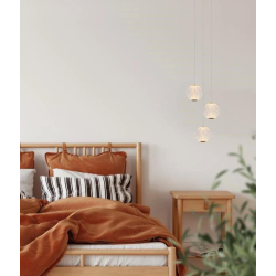 Lucide CINTRA - Pendant light - D25 cm - LED - 3x4,7W 2700K - Transparant