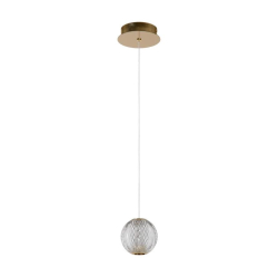 Lucide CINTRA - Pendant light - D14 cm - LED - 1x5,7W 2700K - Transparant