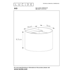 Lucide XIO - nástěnné svítidlo - stmívatelné - G9 - 1x4W 2700K - Šedá 09218/04/36