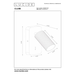 Lucide CLUBS nástěnné bodové svítidlo 1xGU10 bílá