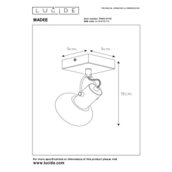 Lucide 17993/01/30 MADEE svítidlo stropní/nástěnné 1x E14/25W 