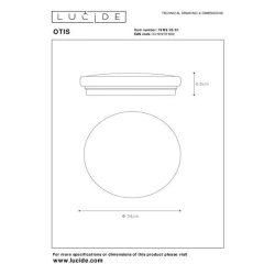 Lucide OTIS - stropní svítidlo - Ø 34 cm - LED - 1x26W 3000K - Opálová 79199/26/61