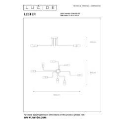 Lucide LESTER - stropní svítidlo - Černá 21112/08/30