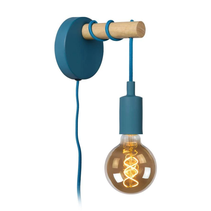 Lucide PAULIEN nástěnné svítidlo 1xE27 60W Blue Lucide PAULIEN nástěnné svítidlo 1xE27 60W Blue