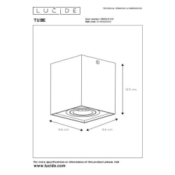 Lucide TUBE - stropní svítidlo - GU10 - Bílá 22953/01/31