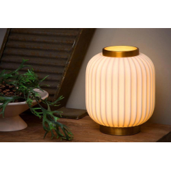 GOSSE Stolní lampa - Ø 19,5 cm - 1xE14 - Bílá