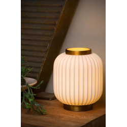 GOSSE Stolní lampa - Ø 19,5 cm - 1xE14 - Bílá