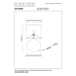 Lucide ESTERAD stolní lampa 1xE14 okrově žlutá