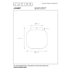 Lucide JOANET stropní svítidlo Ø 25 cm 1xE27 kouřově šedá