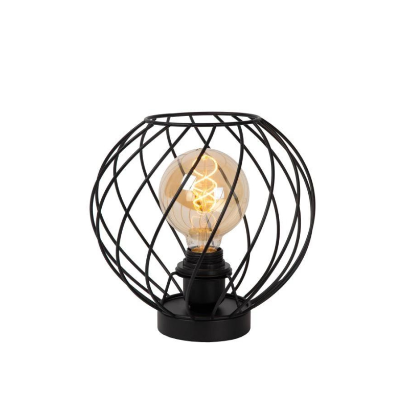 Lucide DANZA stolní lampa Ø 25 cm 1xE27 černá