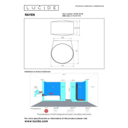 Lucide RAYEN  nástěnné bodové svítidlo Led 12W/3000K/960LM černá