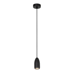 Lucide EVORA - Pendant light - D10 cm - 1xGU10 - Black