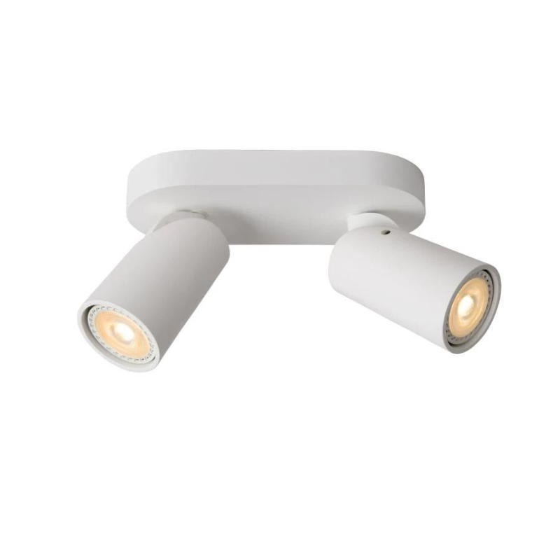 Lucide 23954/11/31 XYRUS Stropní reflektor LED Smívatelné - GU10 - 2x5W 3000K bílá Lucide 23954/11/31 XYRUS Stropní reflektor LED Smívatelné - GU10 - 2x5W 3000K bílá