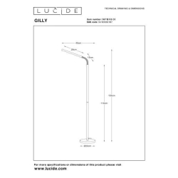 GILLY stojací lampa LED 5W H153 D20cm 2700K bílá