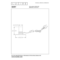 Lucide 45576/01/30 MARIT stolní lampa E27 40W černá